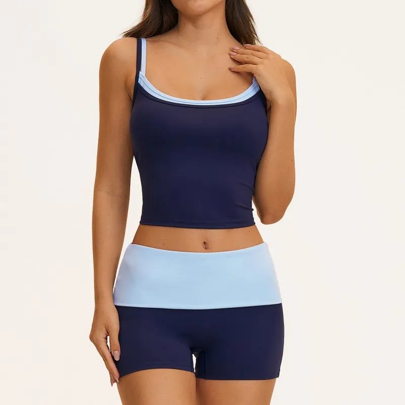 New Arrivals Tube Top Singlets Shorts Flare Leggings 4 Piece Yoga Sets Nylon Women's Activewear Workout Sets for Women FGBTZ2570