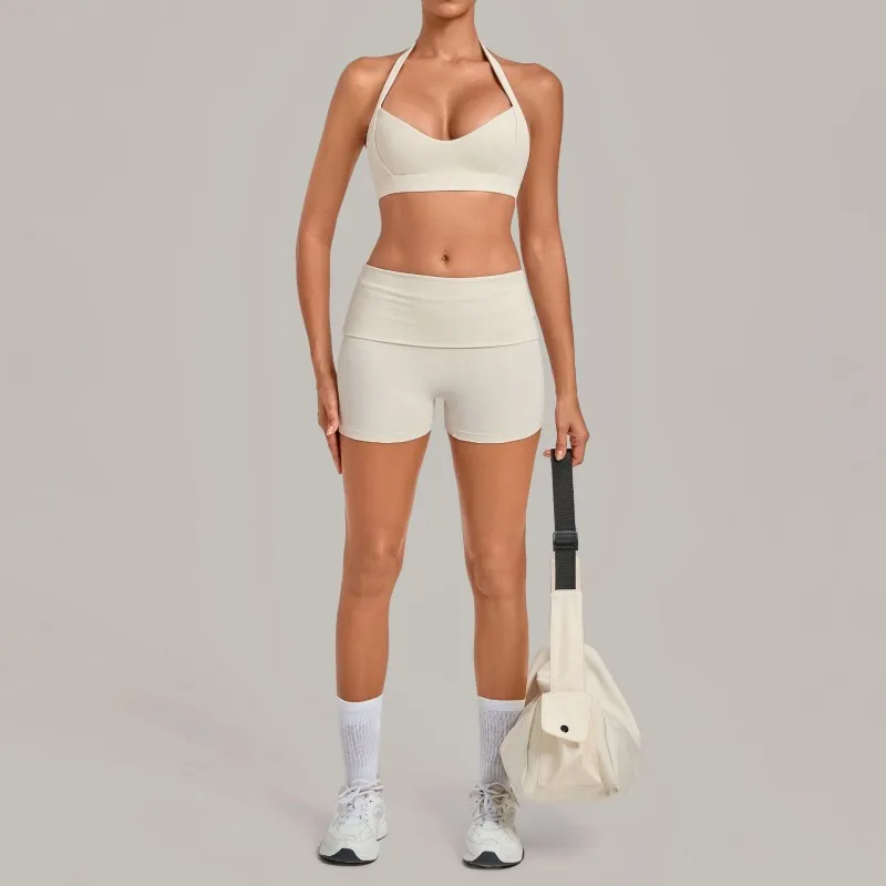 Light apricot bra+shorts