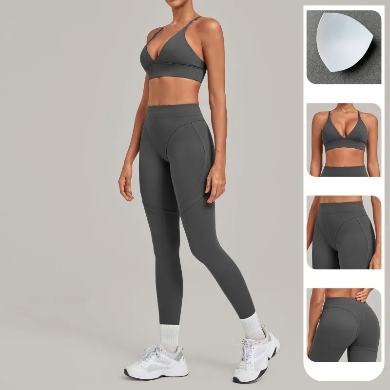 Fitness Clothing Yoga Wear Set Women Sportswear 2 Two Pieces Yoga Suit Gym Fitness Sets FGB1358+08101
