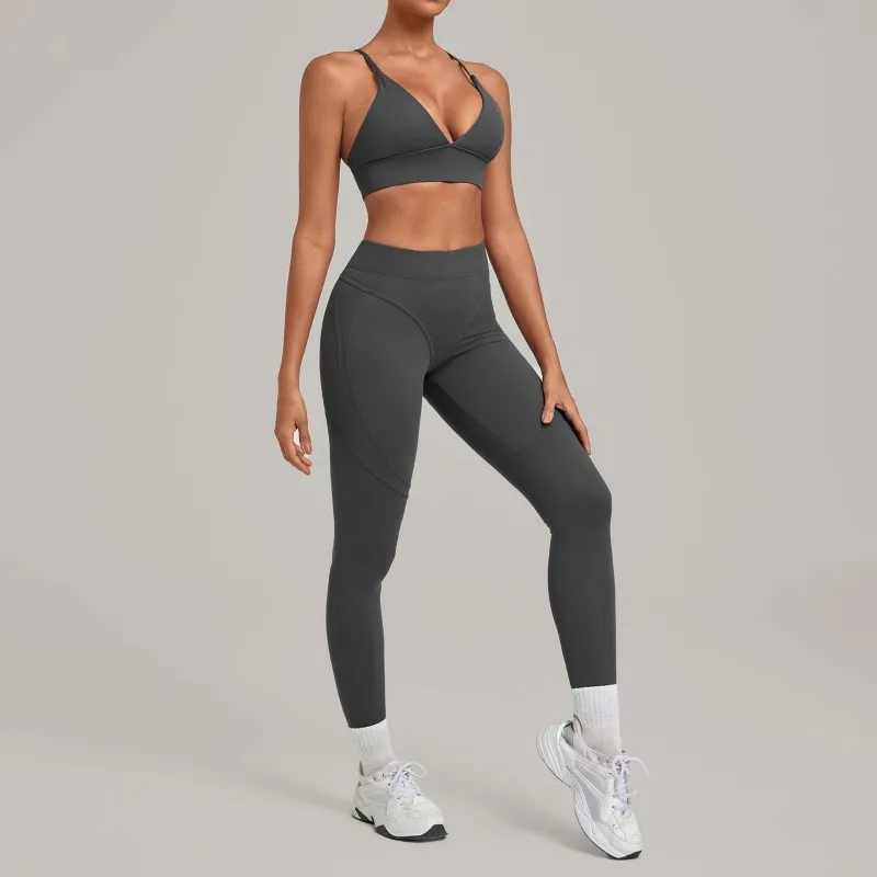 Fitness Clothing Yoga Wear Set Women Sportswear 2 Two Pieces Yoga Suit Gym Fitness Sets FGB1358+08101