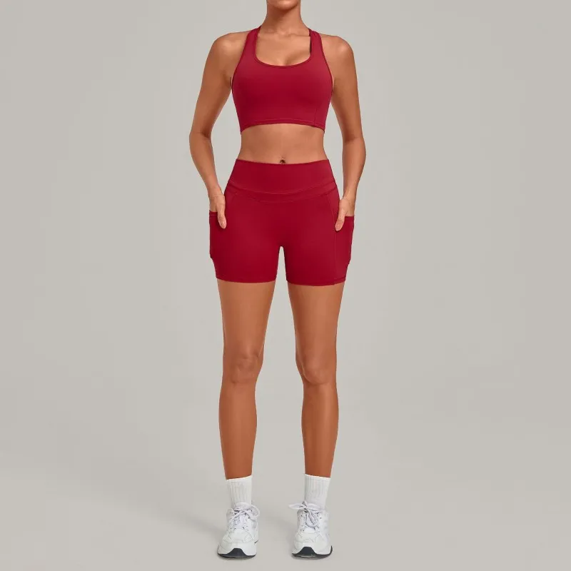 Red bra+shorts