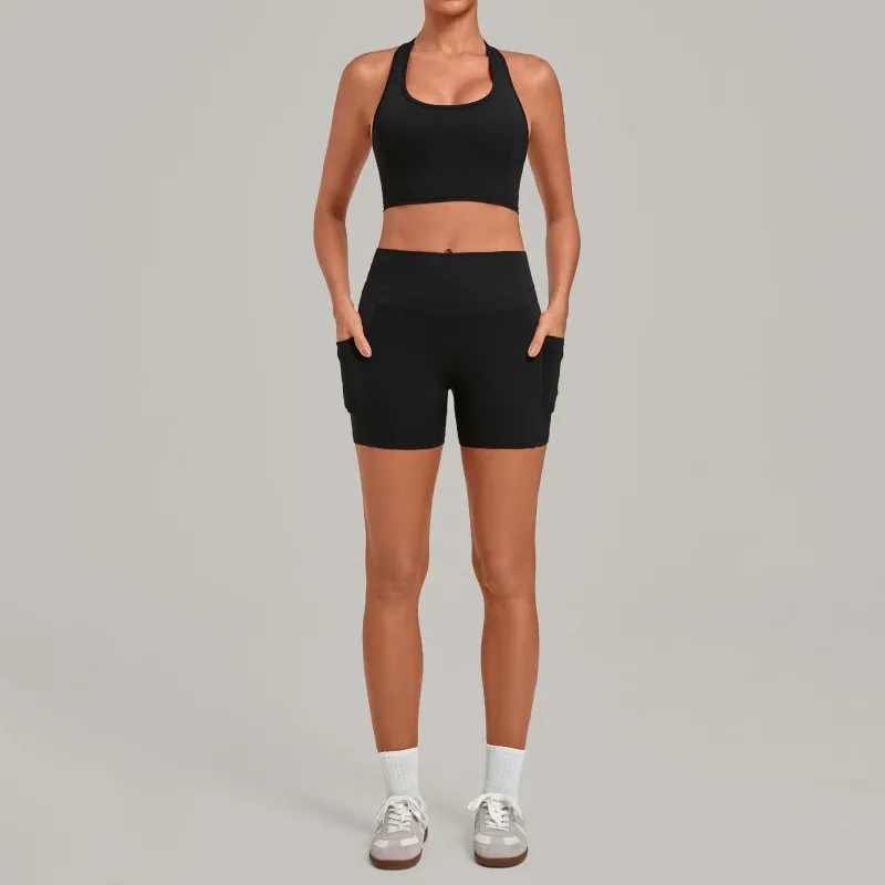 Black bra+shorts