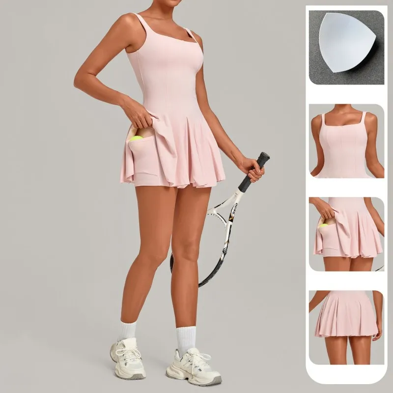 Sports Yoga Skirt with Shorts New Style Sports Dress Running Golf Tennis for Women FGB4126