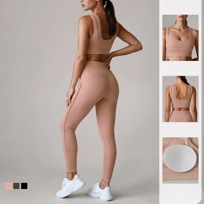Yoga Set for Training and Workout With Stretchable Fabric and Comfortable Design for Gym Fitness and Daily Activities FGBLD2678