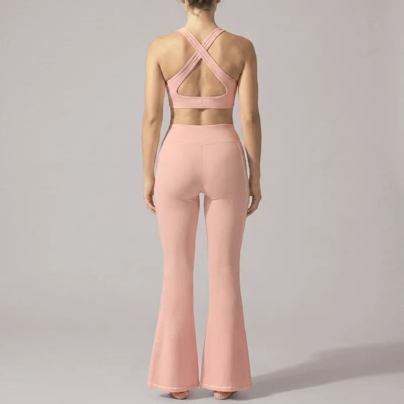 Women's Solid 2-Piece Yoga Set Breathable Lightweight Quick Dry Spandex/Nylon FGBYP26005