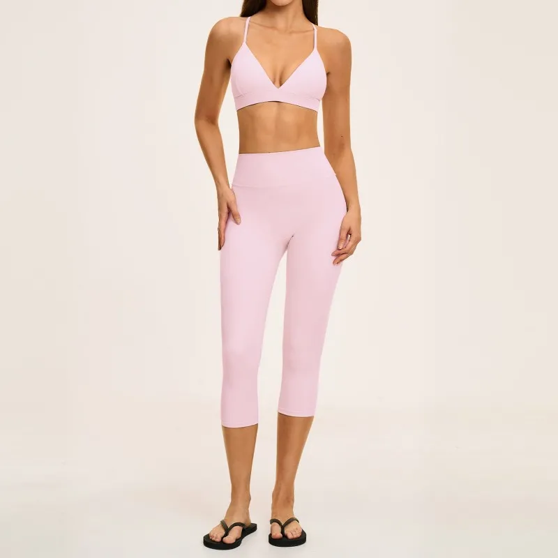 Solid Color 7 Pieces Sexy Sports Wear Fitness Gym Yoga Set Women Workout Clothing Sets for Women FGBTZ8793