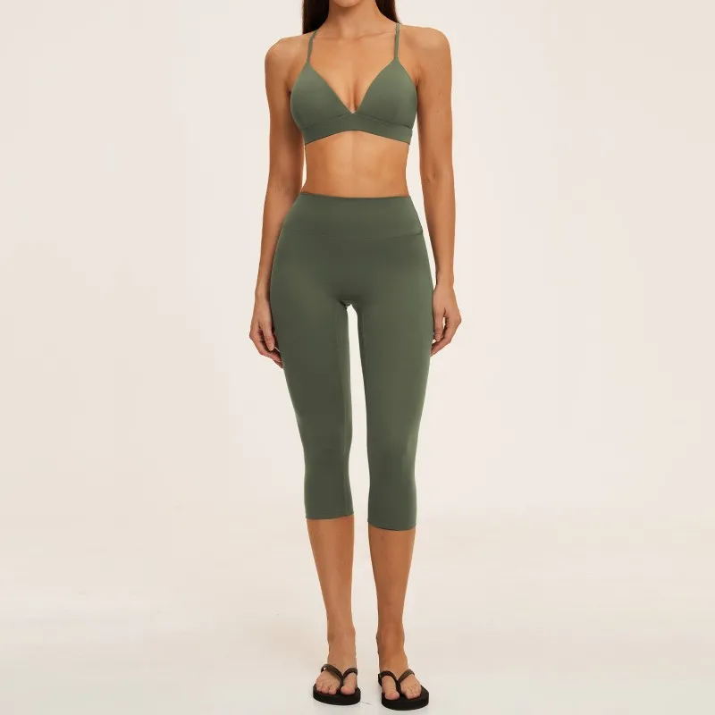 Solid Color 7 Pieces Sexy Sports Wear Fitness Gym Yoga Set Women Workout Clothing Sets for Women FGBTZ8793