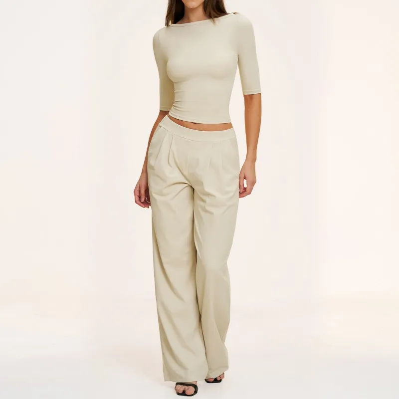 Oat 3/4 length sleeves top+pants