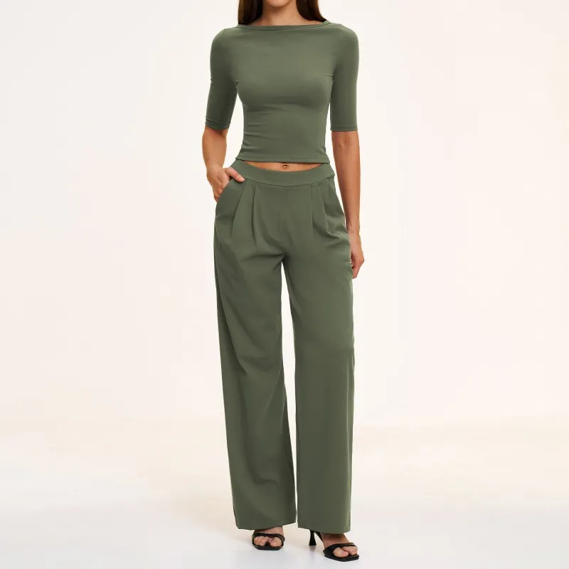 Forest 3/4 length sleeves top+pants