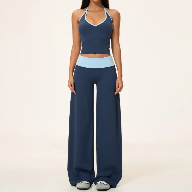 Dark blue&Light blue singlets+pants