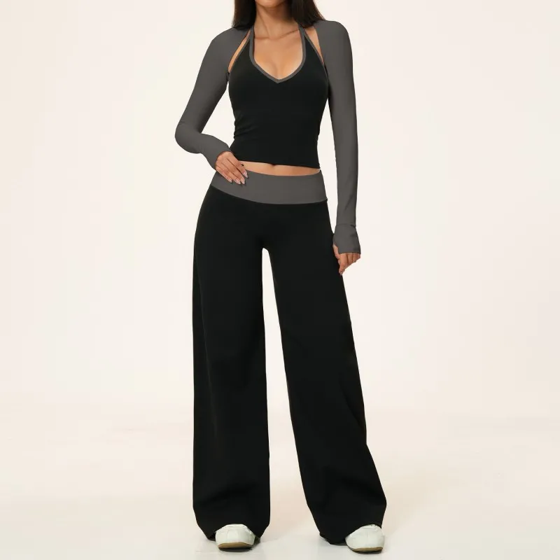 Black&Grey singlets+tops+pants