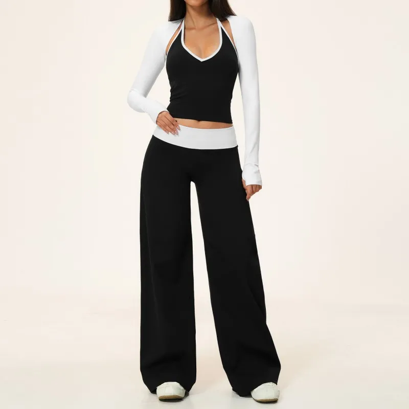 Black& White singlets+tops+pants