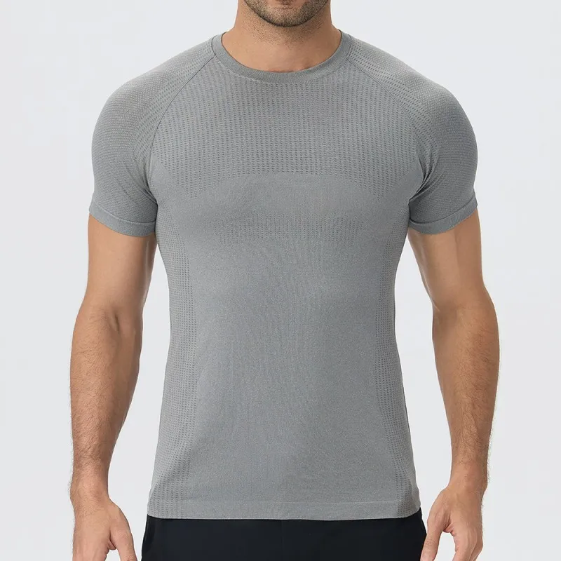 Mens Workout T Shirt Quick Dry Gym Training Apparel Men Gym Tee Lightweight Breathable Fitness Wear EFGBYEL-L53