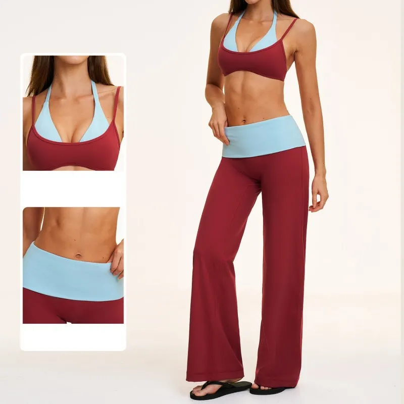 5pcs Yoga Sets Sports Bra Shirt Workout Fitness Yoga Set for Women Apparel Gym Pants Fitness Sets FGBTZ2585