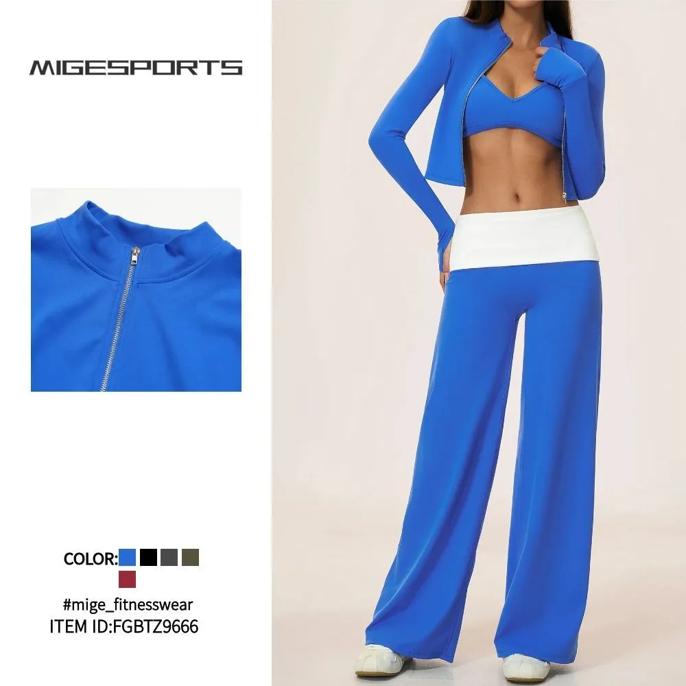 4 Pieces Sportswear Fitness Gym Yoga Set Women Workout Clothing Sets for Women FGBTZ9666
