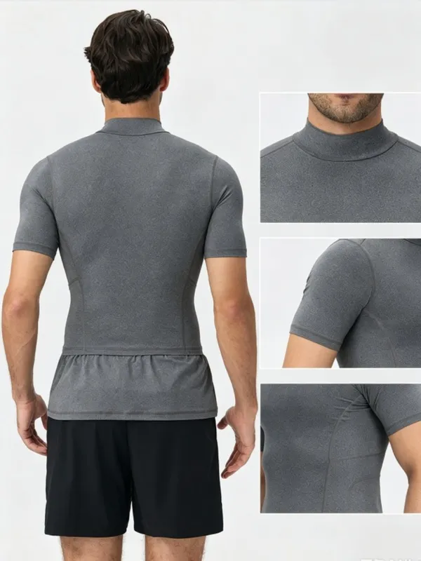 Short-sleeve Mens Sports Training Shirt Breathable Quick-drying Dry Fit T-shirts for Men EFGBYEL-61205