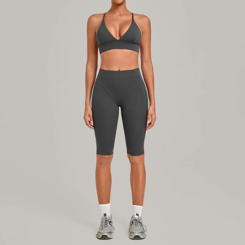 Comfortable Fitness Sexy Backless Set Breathable Yoga Bra Leggings Elastic Waist Woman Yoga Sets FGBQS1358+3729