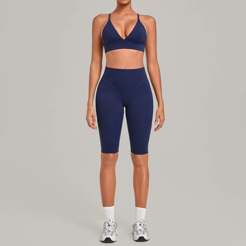 Comfortable Fitness Sexy Backless Set Breathable Yoga Bra Leggings Elastic Waist Woman Yoga Sets FGBQS1358+3729