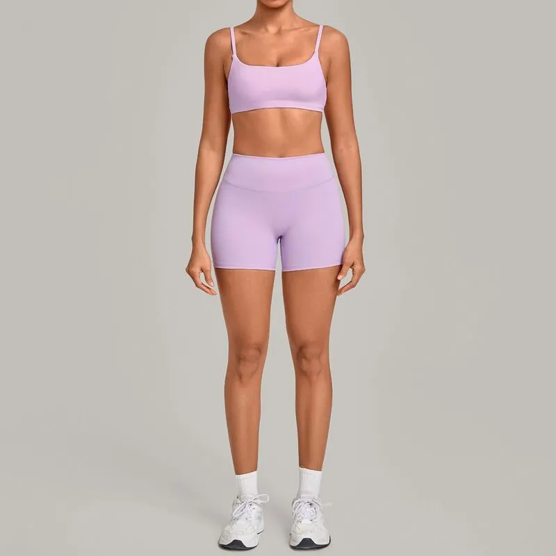 Violet bra+shorts