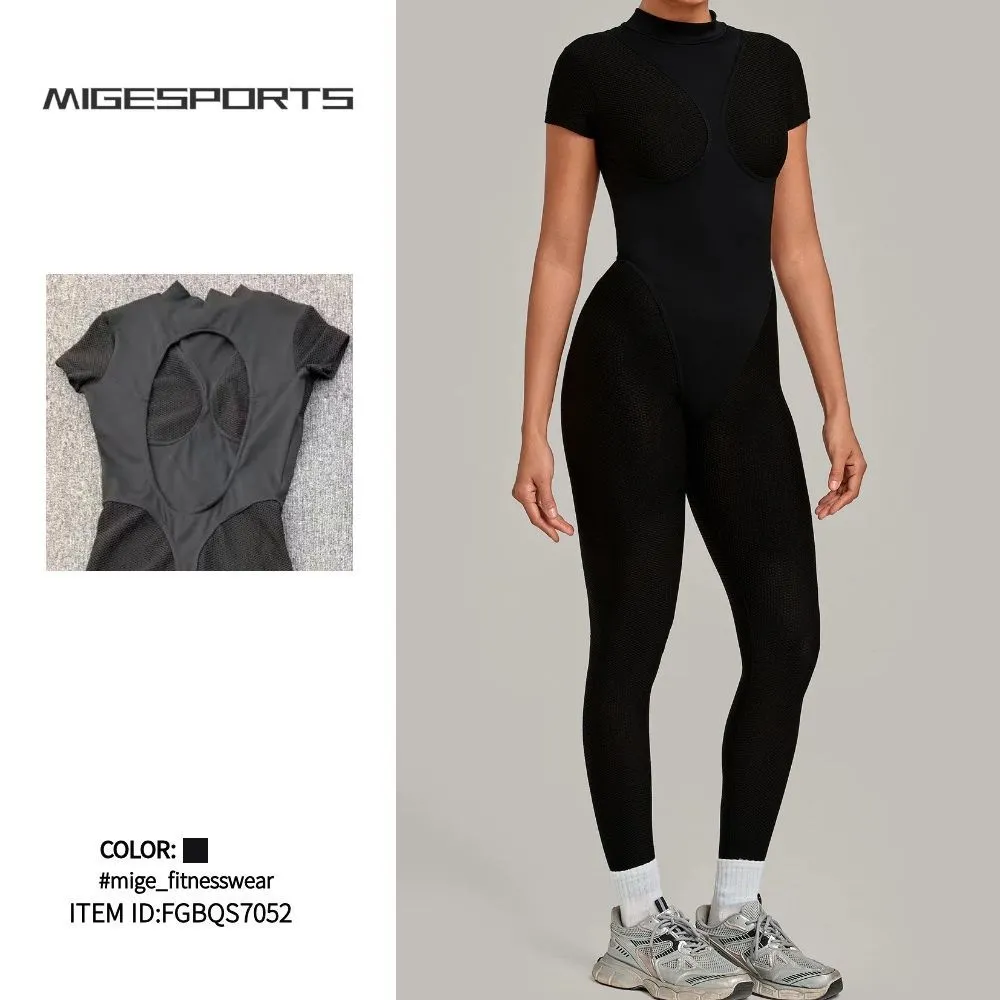 Women Sportswear One Piece Yoga Woman Clothes Running Tight Sport Bodysuit Fitness Workout Yoga Jumpsuit FGBQS7052