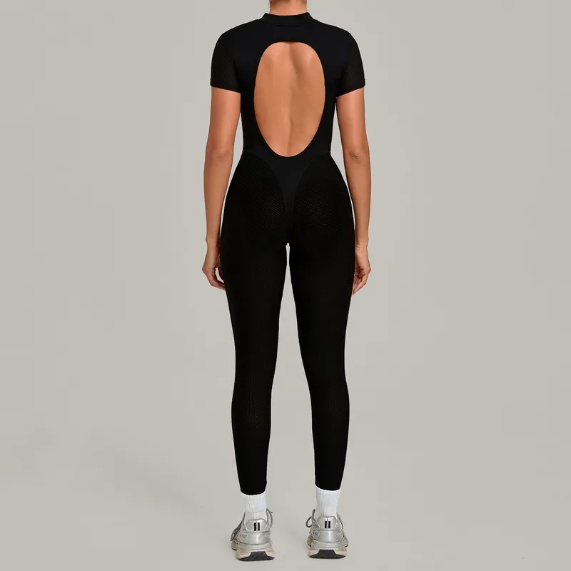 Women Sportswear One Piece Yoga Woman Clothes Running Tight Sport Bodysuit Fitness Workout Yoga Jumpsuit FGBQS7052