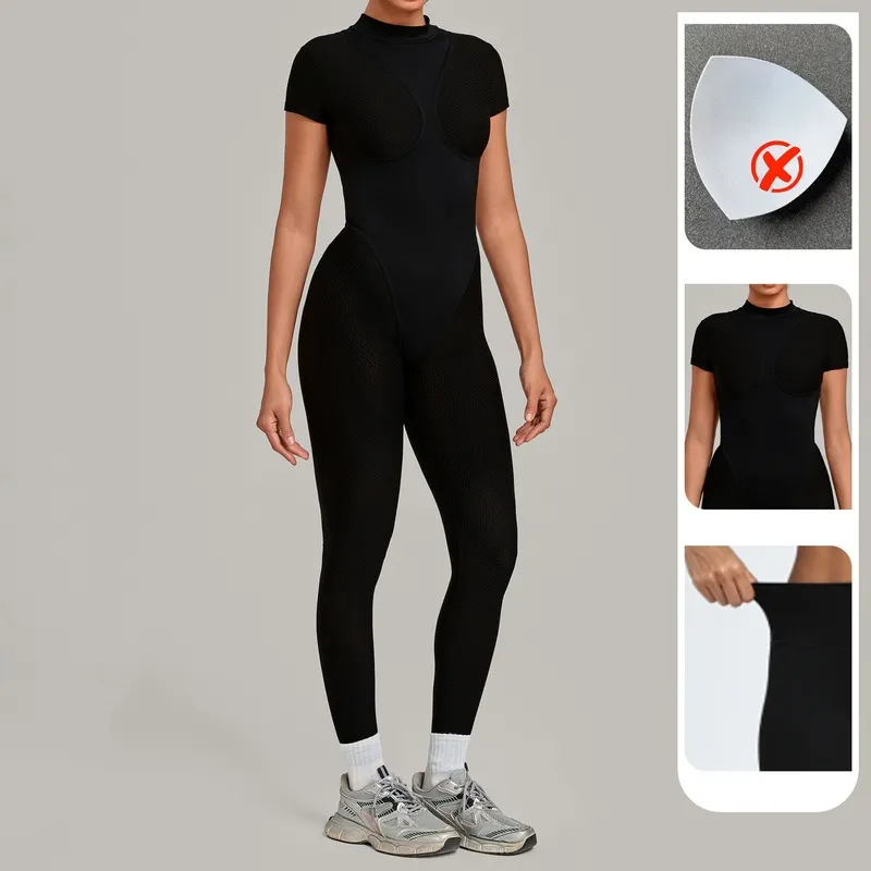 Women Sportswear One Piece Yoga Woman Clothes Running Tight Sport Bodysuit Fitness Workout Yoga Jumpsuit FGBQS7052