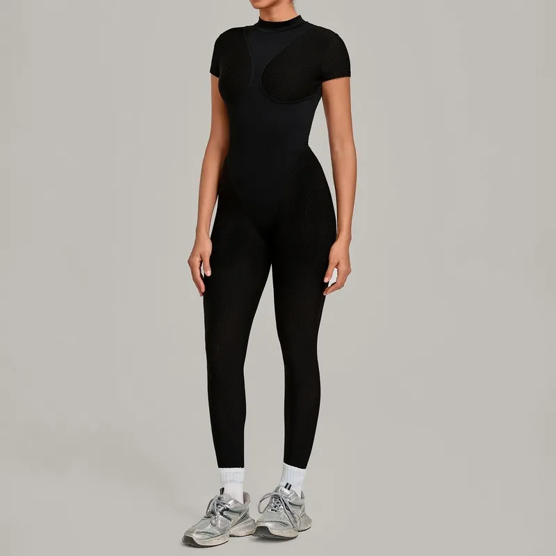Women Sportswear One Piece Yoga Woman Clothes Running Tight Sport Bodysuit Fitness Workout Yoga Jumpsuit FGBQS7052