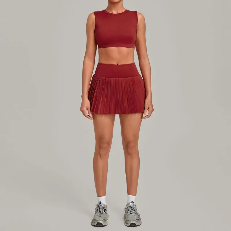 Wine singlets+skirts