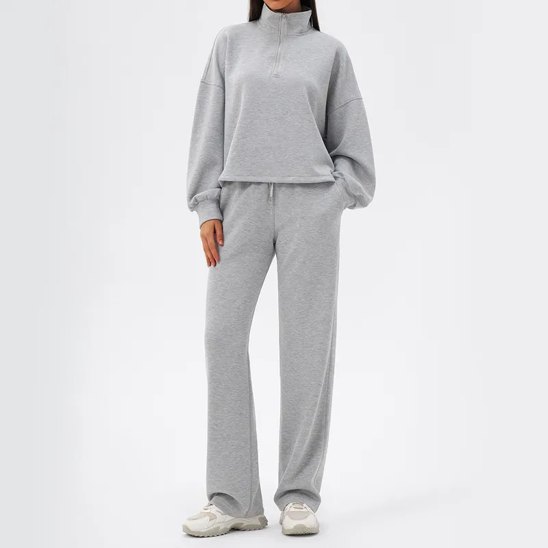 Grey long sleeve tops+pants