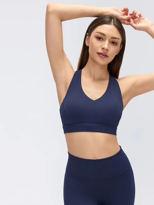 Yoga Sports Bras for Women Breathable Support Lightweight Spandex Padded Bra FGBD26074