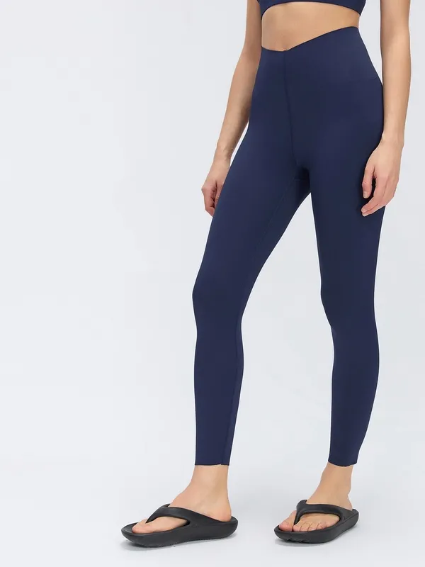 Women High Waist Yoga Leggings Solid Tummy Control Lightweight Breathable Quick Dry Sport Gym FGBD26065