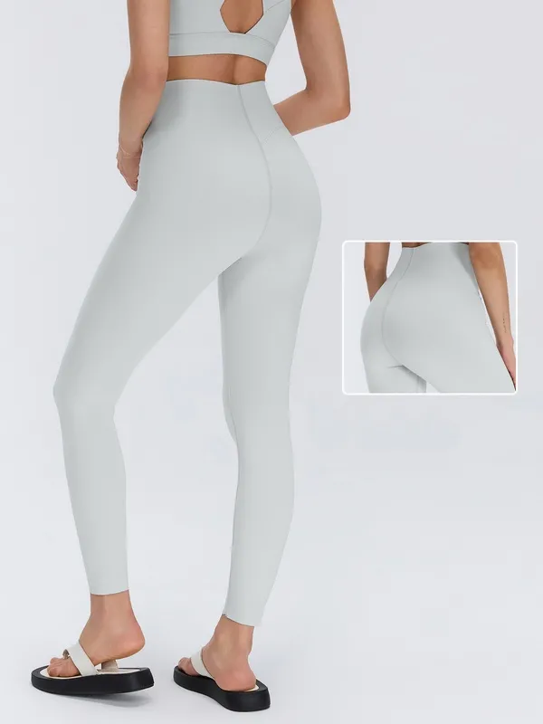 Women High Waist Yoga Leggings Solid Tummy Control Lightweight Breathable Quick Dry Sport Gym FGBD26065
