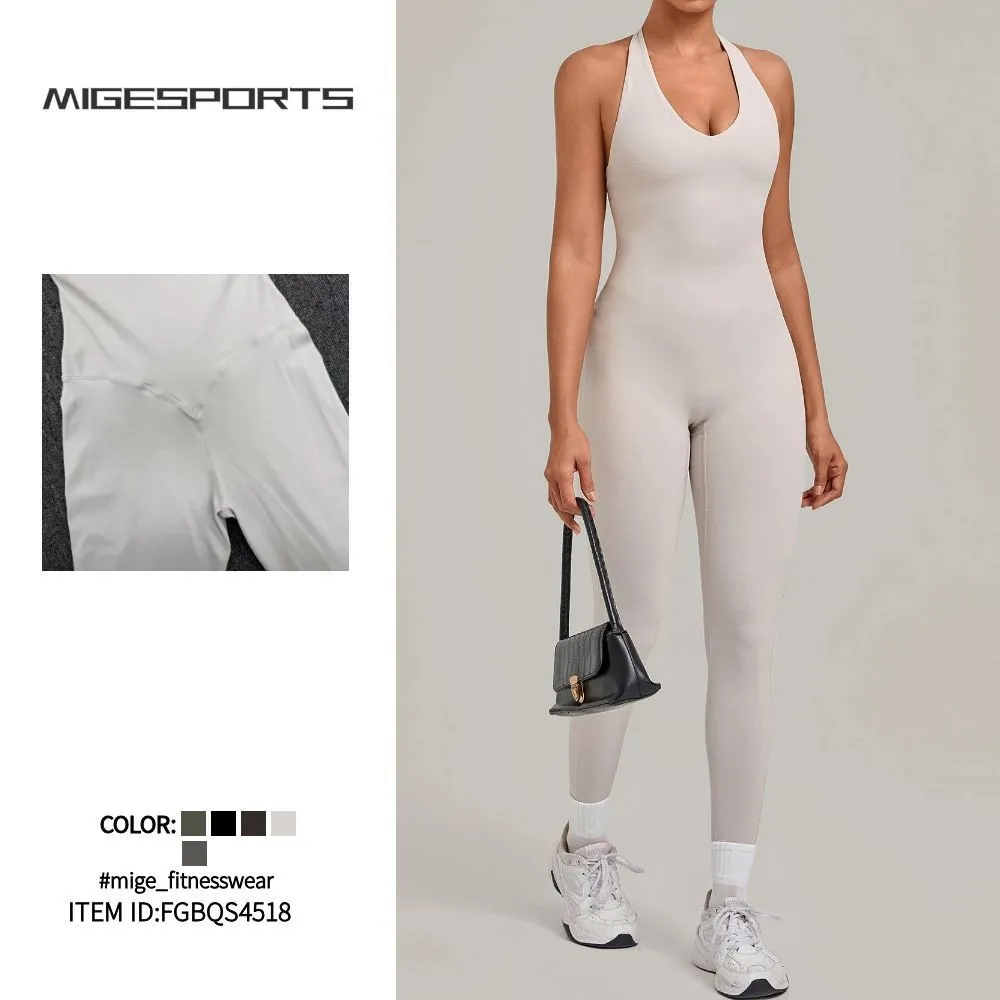 New Yoga Clothes Training Fitness Sports Ballet Dance Running Workout Gym One Piece Yoga Fitness Jumpsuit for Women FGBQS4518