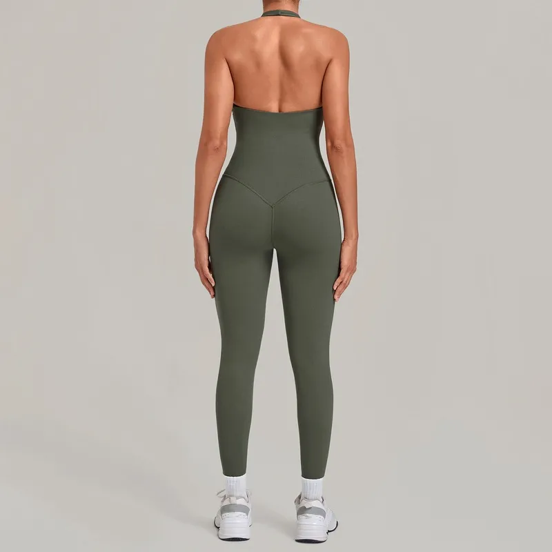 New Yoga Clothes Training Fitness Sports Ballet Dance Running Workout Gym One Piece Yoga Fitness Jumpsuit for Women FGBQS4518