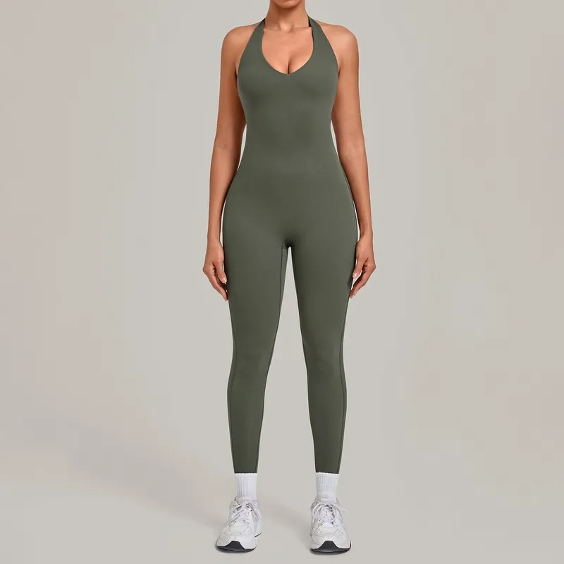 New Yoga Clothes Training Fitness Sports Ballet Dance Running Workout Gym One Piece Yoga Fitness Jumpsuit for Women FGBQS4518