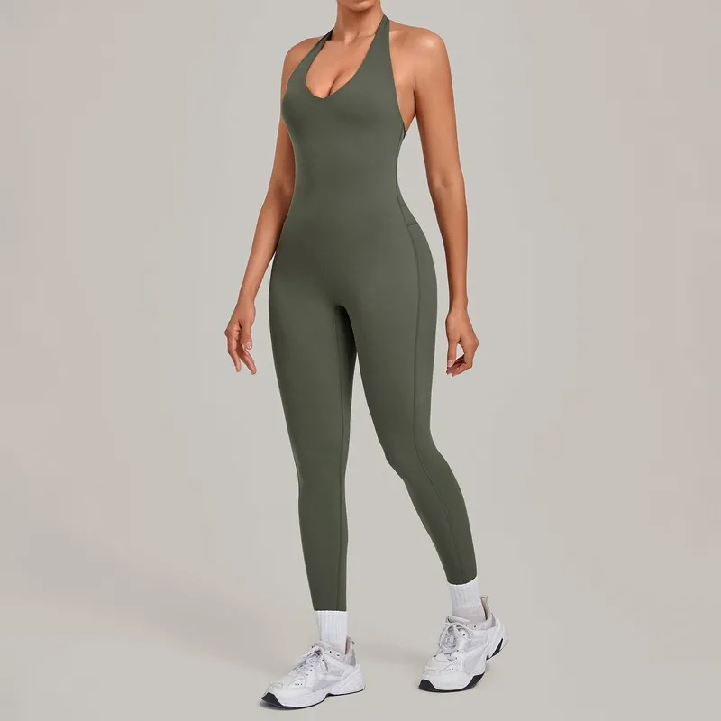 New Yoga Clothes Training Fitness Sports Ballet Dance Running Workout Gym One Piece Yoga Fitness Jumpsuit for Women FGBQS4518