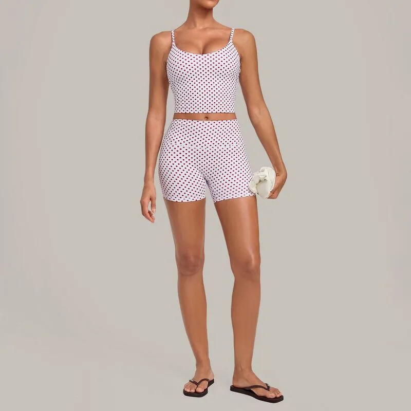 Gym Fitness Yoga Set Singlets Shorts Women Quick Dry Outdoor Running Sportswear FGBQS7116+1571