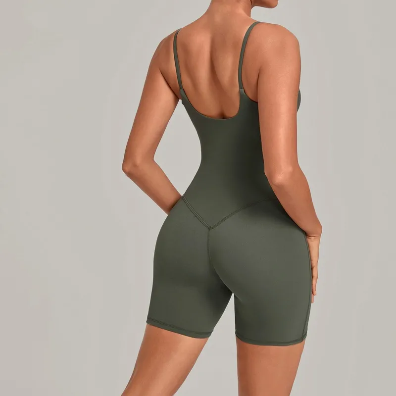 Women's Sports Bodysuits and Jumpsuits Fitness Yoga Shorts for Workout Gym Set FGBQS6709