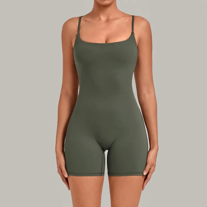 Women's Sports Bodysuits and Jumpsuits Fitness Yoga Shorts for Workout Gym Set FGBQS6709