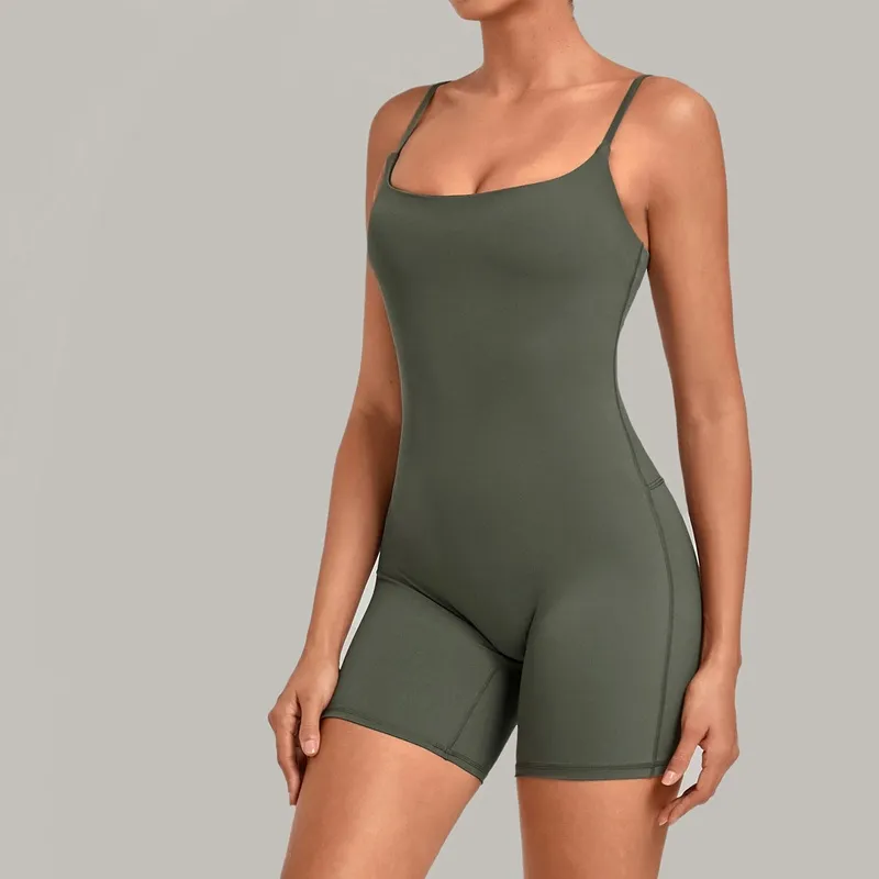 Women's Sports Bodysuits and Jumpsuits Fitness Yoga Shorts for Workout Gym Set FGBQS6709