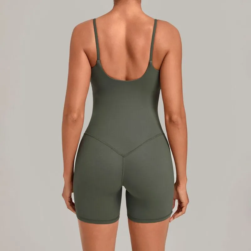 Women's Sports Bodysuits and Jumpsuits Fitness Yoga Shorts for Workout Gym Set FGBQS6709