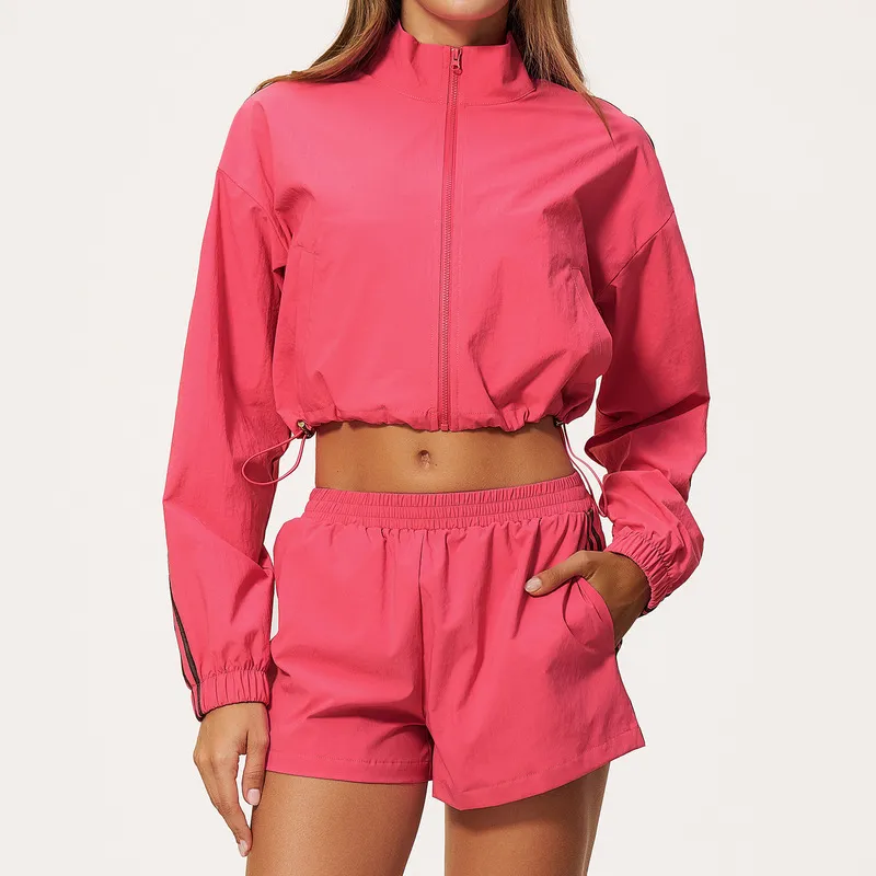 Women's Quick Dry Breathable Yoga Gym Sports Fitness Casual Two Piece Set Tracksuit FGBTZ2592
