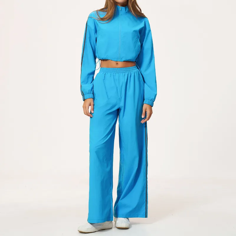 Women's Quick Dry Breathable Yoga Gym Sports Fitness Casual Two Piece Set Tracksuit FGBTZ2592